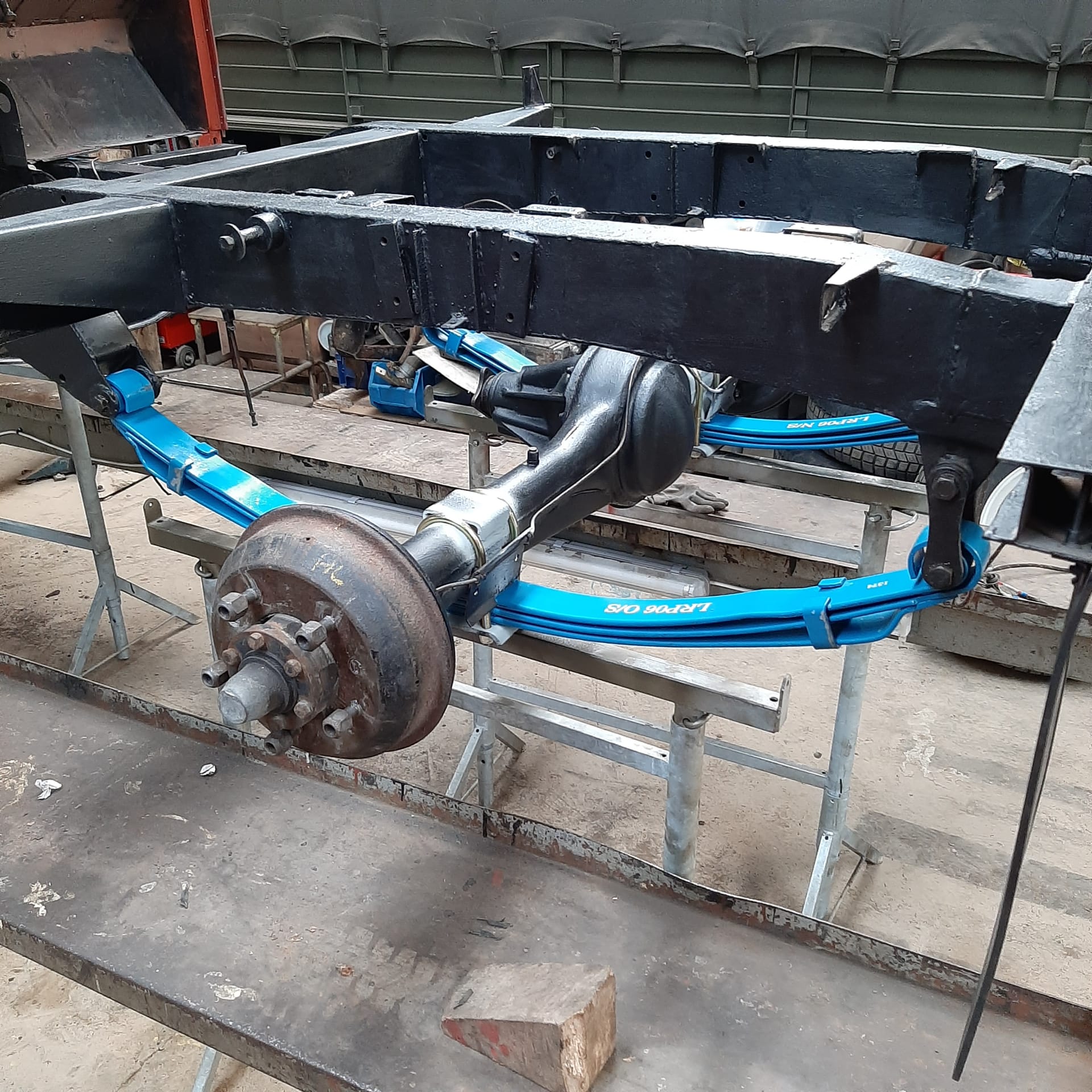 GB Springs parabolic before being painted.
